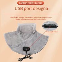 Electric Heating Neck Shoulder Vibration Massager Cervical Vertebra Arthritis Relief Infrared Therapy Neck Back Heated Relax Pad