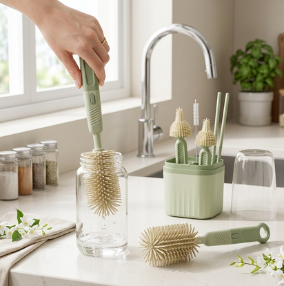 Momee®: Fast Sanitizing Bottle Brush Kit